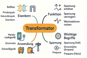 Vorschau - Arbeitsblätter - AB mit Fragen zum Thema "Transformatoren" + Lösungsblatt + Mindmap + Infografik - Seite 2