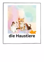 Vorschau - Merkblätter - Wortschatz Haustiere mit Bildern DAZ - Deckblatt