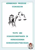 Vorschau - Arbeitsblätter - Nürnberger Prozesse - Diskussionsrunde (Texte + Diskussionsfragen) - Deckblatt