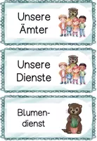 Vorschau - Poster - Dienste Otterklasse | Klassendienste & Ämter | Klassentier Otter | Grundschule | Klassenorganisation - Seite 1
