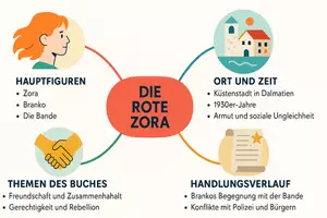 Vorschau - Arbeitsblätter - Lernposter + AB mit Fragen zum Thema "Die Rote Zora" + Lösungsblatt + Mindmap + Infografik - Seite 3