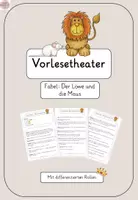 Vorschau - Arbeitsblätter - Vorlesetheater Fabel: Der Löwe und die Maus - Deckblatt