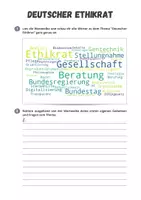 Vorschau - Arbeitsblätter - Deutscher Ethikrat⎮kostenlose Wortwolke für deinen Ethikunterricht - Seite 2