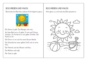 Vorschau - Arbeitsblätter - Vorlesen und malen Sommer - Partnerarbeit - Maldiktat - Seite 2