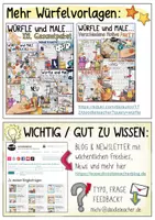 Vorschau - Mal- und Bastelvorlagen - Gesichter - WÜRFELN & MALEN + Ausmalbilder / Würfle - Seite 1