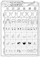 Vorschau - Mal- und Bastelvorlagen - Gesichter - WÜRFELN & MALEN + Ausmalbilder / Würfle - Seite 3