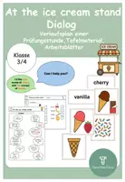 Vorschau - Arbeitsblätter - At the ice cream stand - Dialog -Englisch Prüfungsstunde - Deckblatt