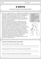 Vorschau - Arbeitsblätter - Argumentieren Klasse 8/9: Vapes - Seite 1