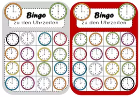 Vorschau - Spiele - Bingospiel zu den Uhrzeiten volle Stunden ablesen ab Klasse 1 - Seite 3
