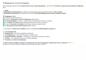 Vorschau - Mal- und Bastelvorlagen - Tiere der Hohen Berge - Lernen und ausmalen - Seite 1