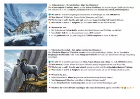 Vorschau - Mal- und Bastelvorlagen - Tiere der Hohen Berge - Lernen und ausmalen - Seite 3