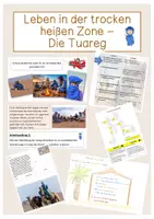 Vorschau - Stundenentwürfe - Leben in der trocken heißen Zone - Die Tuareg - Deckblatt