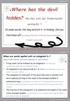 Vorschau - Fördermaterial/Inklusion - DaF / DaZ Englisch: Riesenvogelspinne Spezial: Fehlerteufel Lesekarten Dehnungs-h - Seite 2
