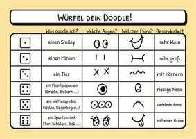 Vorschau - Arbeitsblätter - Würfeldoodle – Kreative Aufgabe für Zwischendurch - Seite 1