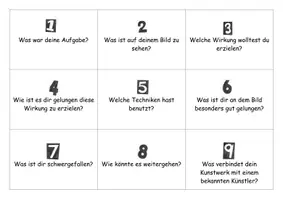 Vorschau - Aufgabenkarten - Bildpräsentation im Unterricht- Fragekarten - Deckblatt