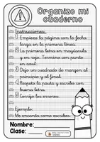 Vista previa - Tarjetas / Manipulativos - Normas cuaderno: color y blanco y negro - página 1