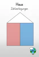 Vorschau - Arbeitsblätter - Haus zum Legen von Zahlzerlegungen - Zahlenhaus - Deckblatt