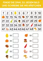 Vorschau - Arbeitsblätter - Mathe-Arbeitsblätter, Mathe-Übungen Kinder, Zahlenraum bis 50. - Seite 1