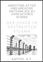 Vorschau - Arbeitsblätter - Arbeitsblätter und kreative Materialien zu "Der Junge im gestreiften Pyjama" von John Boyne Kapitel 4 - 7 mit Lektüretest und Lösungen - Deckblatt