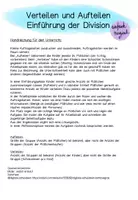 Vorschau - Arbeitsblätter - Division einführen - Aufteilen und Verteilen 2.Klasse - Seite 1