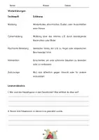 Vorschau - Arbeitsblätter - Kurzgeschichte - Nicht mehr still / Aufgaben mit Lösungen - Seite 1