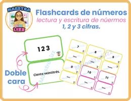Vista previa - Tarjetas / Manipulativos - 1, 2 y 3 cifras - lectura y escritura de números - página 1