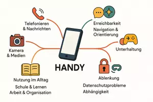 Vorschau - Arbeitsblätter - Arbeitsblatt "Handy" + Onlineübung & MP3 + Mindmap + Infografik - Seite 2