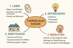 Vorschau - Arbeitsblätter - Arbeitsblatt "Thomas Alva Edison" + Onlineübung & MP3 + Mindmap + Infografik - Seite 2