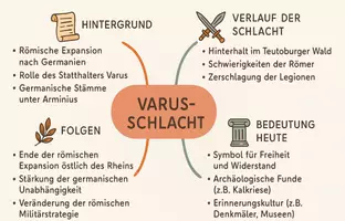 Vorschau - Arbeitsblätter - Lernposter + AB mit Fragen zum Thema "Varusschlacht" + Lösungsblatt + Mindmap + Infografik - Seite 3