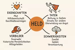 Vorschau - Arbeitsblätter - Arbeitsblatt "Held" + Onlineübung & MP3 + Mindmap + Infografik - Seite 1
