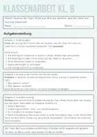 Vorschau - Arbeitsblätter - Klassenarbeit Charakterisierung "Was wir dachten, was wir taten" - Seite 1