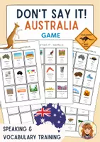 Aperçu - Jeux - AUSTRALIA: Don't say it! / English Game / Culture, Geography & Sights / Speaking Activity - Page de couverture