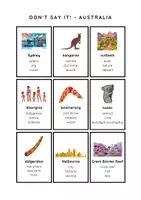 Aperçu - Jeux - AUSTRALIA: Don't say it! / English Game / Culture, Geography & Sights / Speaking Activity - Page 1