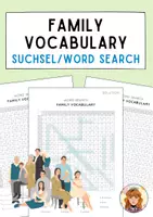 Aperçu - Jeux - FAMILY VOCABULARY: Word Search / English Puzzle / Game / EFL ESL - Page de couverture