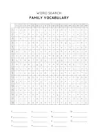 Aperçu - Jeux - FAMILY VOCABULARY: Word Search / English Puzzle / Game / EFL ESL - Page 2