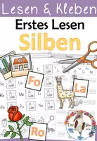 Vorschau - Arbeitsblätter - Erstes Lesen - Silben lesen, kleben & schreiben - Deckblatt