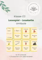 Vorschau - Spiele - Lesespiel/Lesekette – Umlaute - Deckblatt