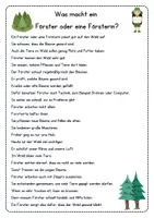 Vorschau - Arbeitsblätter - Wald - Die Aufgaben des Försters (zweifach differenziert) - Seite 2