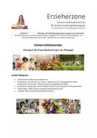 Vorschau - Stundenentwürfe - Einstieg in das Thema Beobachtung in der Pädagogik, Lernfeld 4: Bildungs- und Entwicklungsprozesse anregen und unterstützen - Deckblatt