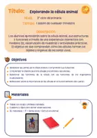 Vista previa - Unidades / Secuencias / Situaciones de Aprendizaje - Navegar por dentro de la célula animal - Portada