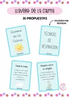 Vista previa - Tarjetas / Manipulativos - LLAVERO DE LA CALMA - Portada