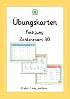 Vorschau - Arbeitsblätter - Übungskarten Zahlenraum 30 - Deckblatt