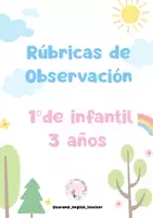 Vista previa - Evaluación - PACK DE RÚBRICAS (EVALUACIÓN INICIAL Y OBSERVACIÓN EN INFANTIL) - página 1