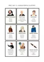 Aperçu - Jeux - Don't say it!: Famous People in History / English Game / ESL EFL - Page 1