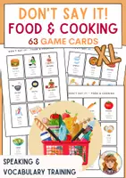 Aperçu - Jeux - Don't say it! – Food and Cooking / English Game / EFL ESL - Page de couverture