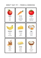 Aperçu - Jeux - Don't say it! – Food and Cooking / English Game / EFL ESL - Page 1
