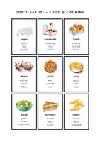 Aperçu - Jeux - Don't say it! – Food and Cooking / English Game / EFL ESL - Page 2