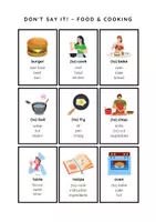 Aperçu - Jeux - Don't say it! – Food and Cooking / English Game / EFL ESL - Page 3
