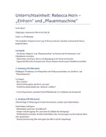 Vorschau - Unterrichtsreihen - Unterrichtseinheit Rebecca Horn "Einhorn"+"Pfauenmaschine" - Seite 1