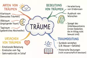 Vorschau - Arbeitsblätter - AB mit Fragen zum Thema "Traum" + Lösungsblatt + Mindmap + Infografik - Seite 2